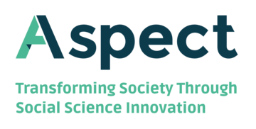 aspect logo with tag line "transforming society through social science innovation"